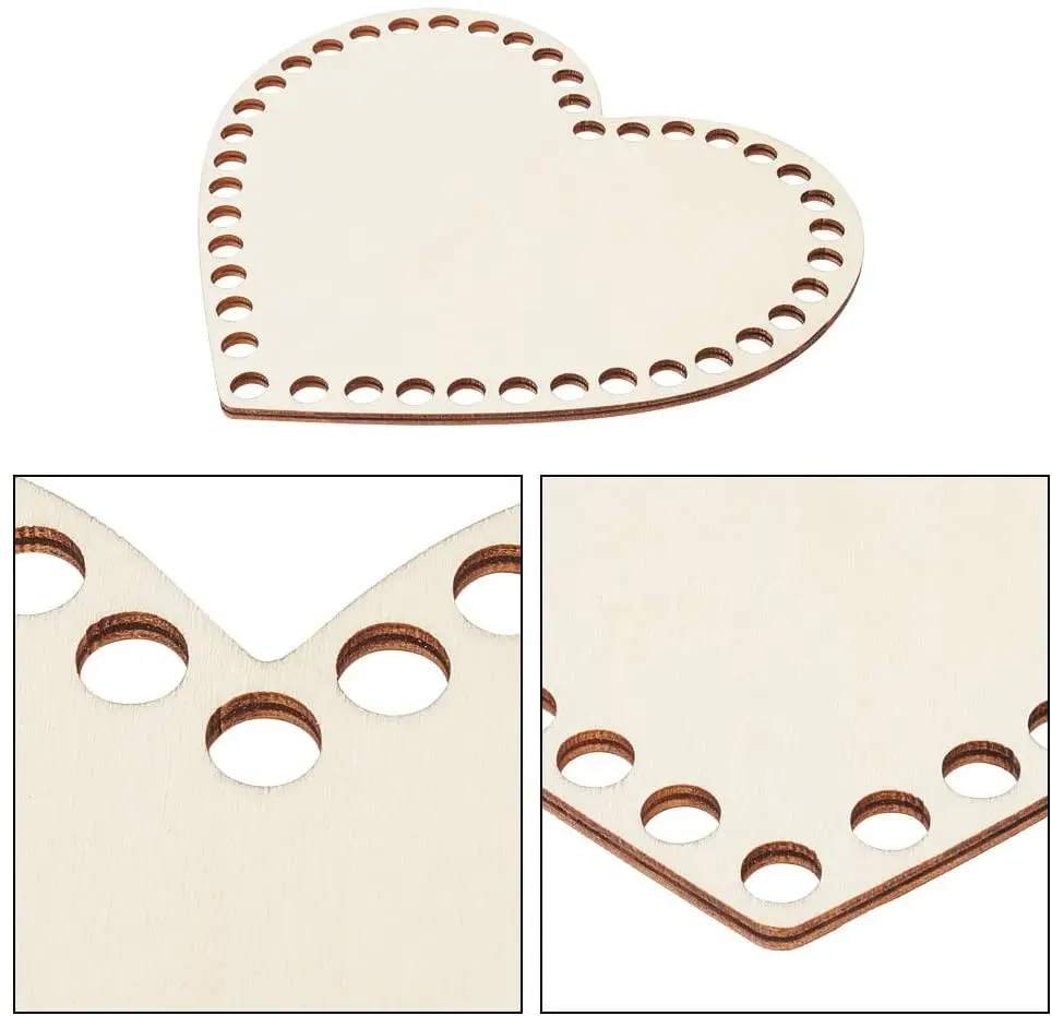 2Pcs Wooden Bottom Bags Bottom Bag Wooden Base Shaper for DIY Basket Weaving Supplies Craft Creation Home Decoration