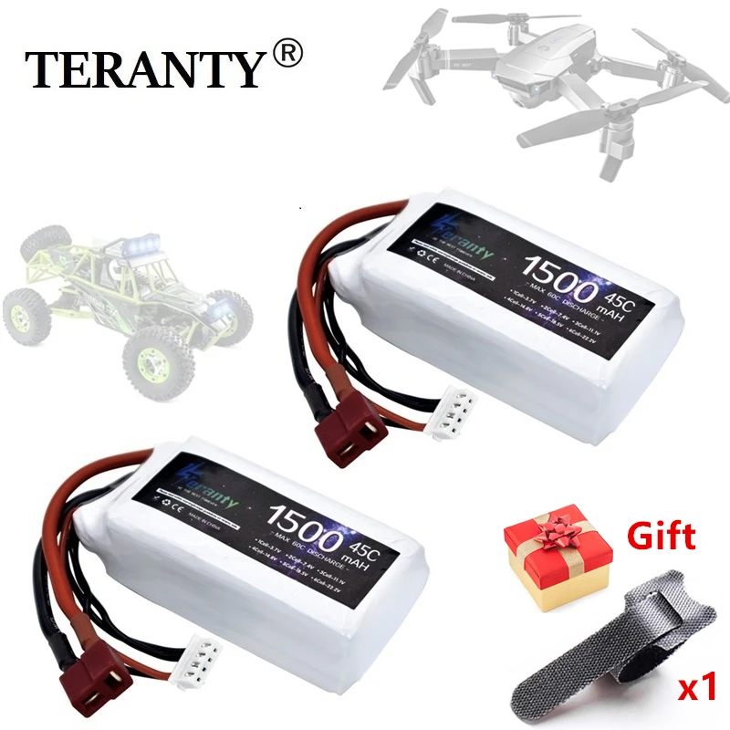 TERANTY 3s 45C 11.1V 1500mah bateria Lipo dla RC samochodów samolot łódź części zamienne do quadcoptera upgrade 11.1v drony baterii 1 sztuk