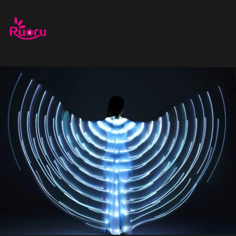 Ruoru Belly Dance Led Isis Wings Carnaval Chrismas club Party Adult kids Belly Dance Angle Wings Costume Egypt Glowing Led Wing