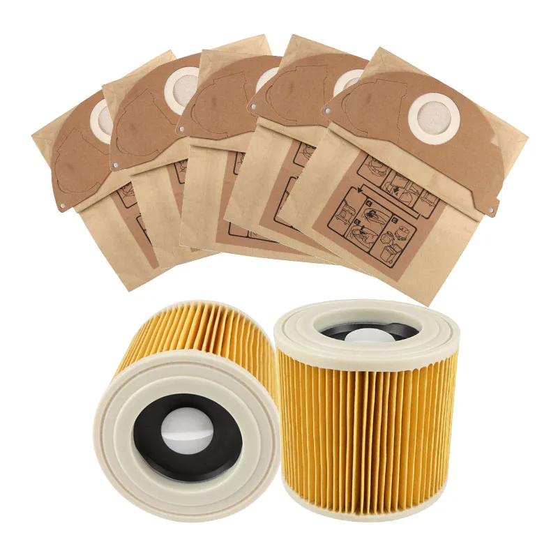 Replacement Vacuum Cleaner Dust Filter Paper Bag for KARCHER WD2250 A2004 A2054 MV2 Efficient Dust Collection Bags