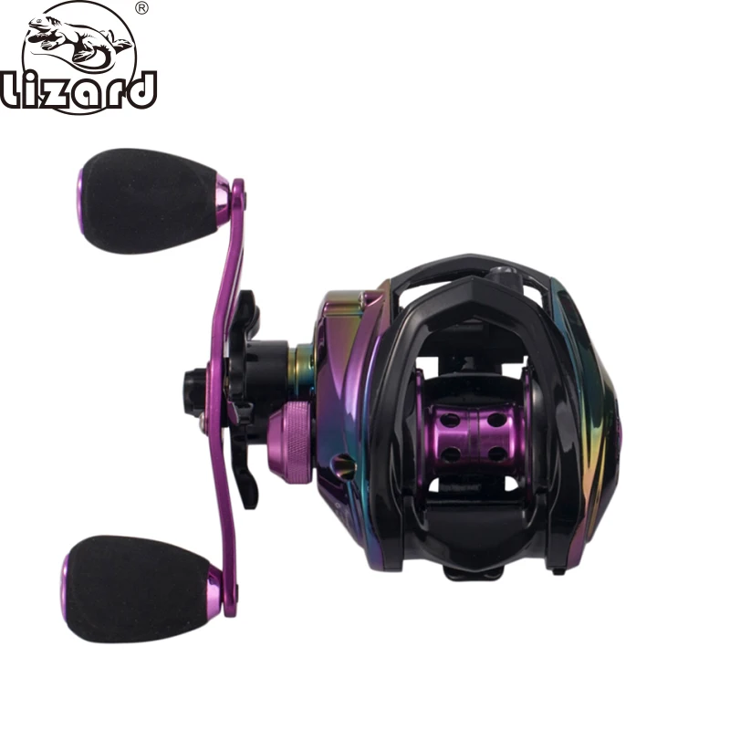 Colorido Baitcasting Reel Lizard 19 + 1 BB 8.1:1 Relação de Rotação de Alta Velocidade Freio Magnético Resistente à Corrosão de Alta Qualidade