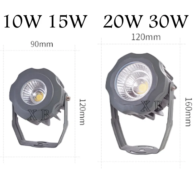 LED Outdoor Lighting Lawn Lamp DC12V Landscape Lights Waterproof AC85-265V 10W/15W/20W/30W IP65 COB For Garden Spot Bulbs