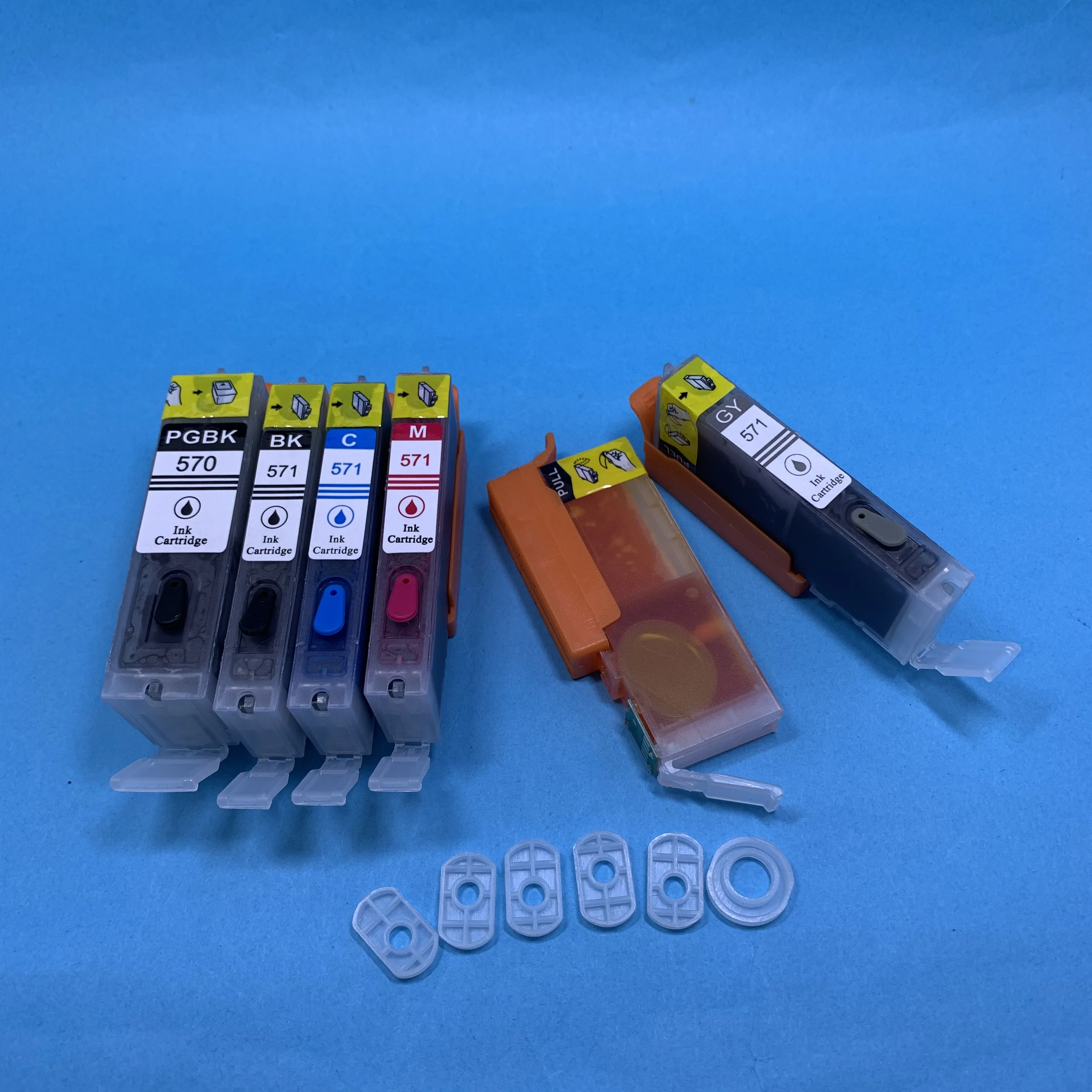 6Color Full Refillable Ink Cartridge PGI-570 CLI-571 for Canon PIXMA MG7750 MG7751 MG7752 MG7753 TS9050 TS9055 TS8050 TS8051