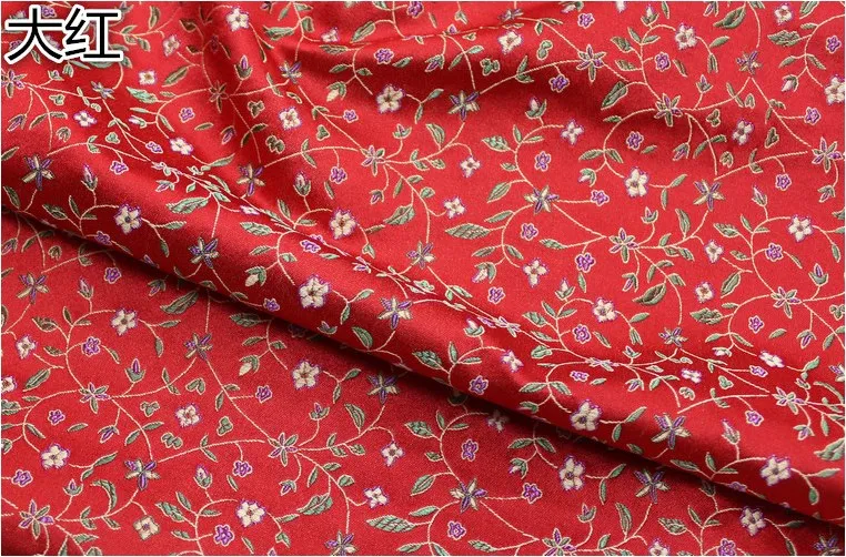 75x50cm floral style damask silk satin brocade jacquard fabric costume upholstery furniture curtain clothing material