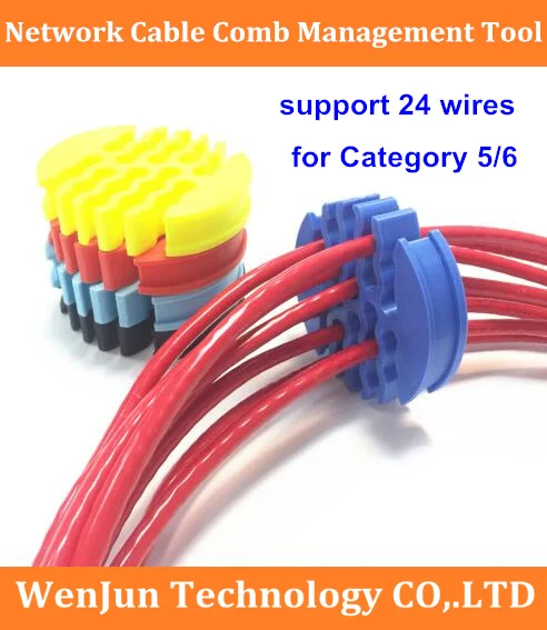 

24 wires Thick Stronger 6 category Network cable comb machine Wire harness Arrangement tidy tools for computer room Cat6 24hole