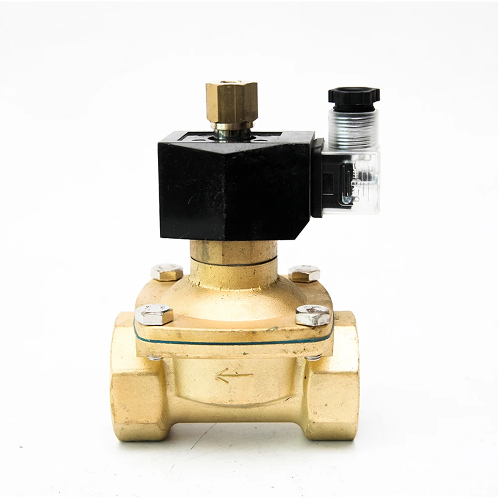 DN40 Normally Open Brass Gas Water Solenoid Valve Waterproof Solenoid Valve