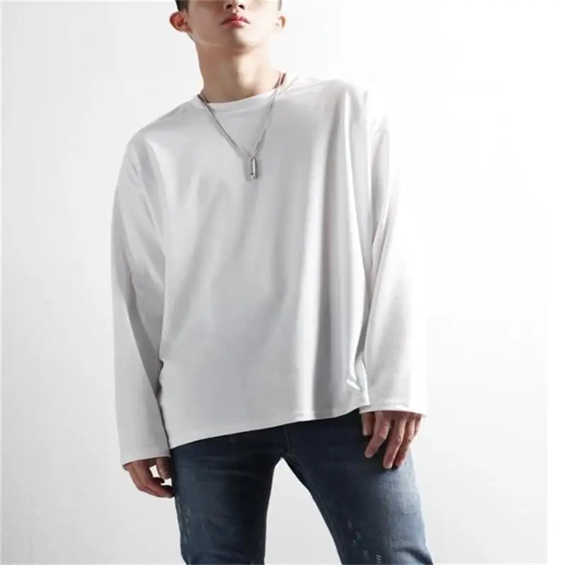 

Men's Long Sleeve Spring And Autumn New Urban Youth Fashion Trend Leisure Vitality Large Size Loose Long Sleeve T-Shirt