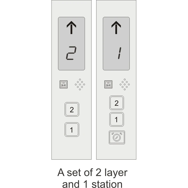 DC24V ANT 2 Floors Stories Goods Lift COP Calling Box Dumbwaiter Pushbutton Panel
