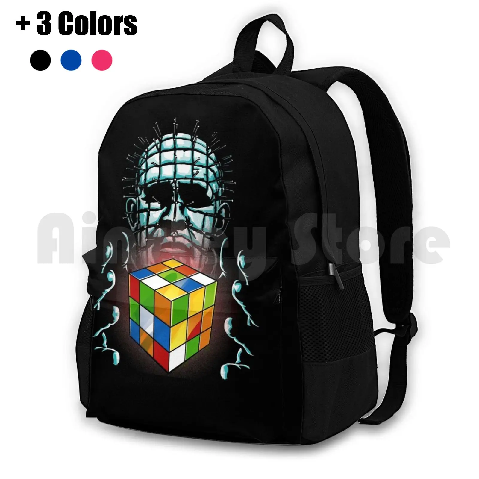 The Box Outdoor Hiking Backpack Waterproof Camping Travel Hellraiser Pinhead Horror Cub Monsters Classic Horror Movies