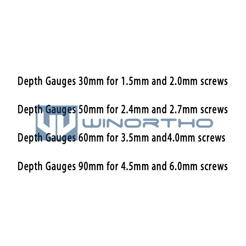 Depth Gauge 30/40/50/60/90mm vetereinary orthopedic instruments implants bone screws plates pet animals tools locking plate