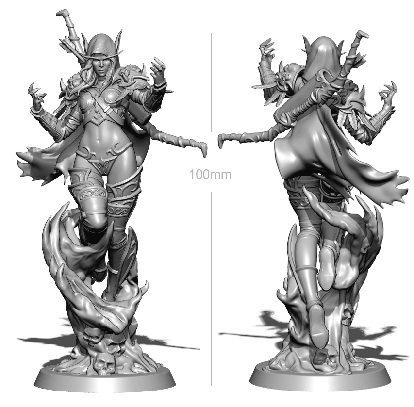 

100mm Resin Model The Devil Warrior 3D Printing Figure Unpaint No Color RW-027