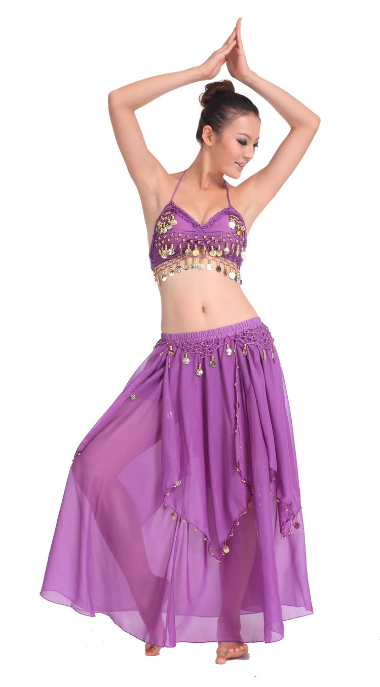 Adult Belly Dance Two-Piece Women Indian Dancing Stage Performance Clothing Variety Of Color Optional