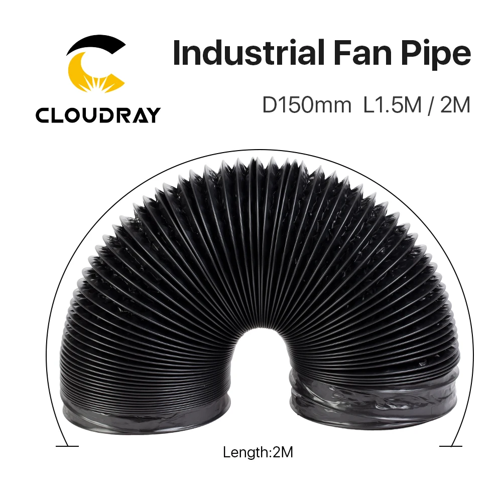 Exhaust Pipe Fabric Vent Ventilator Hose Dia 150mm 2m/Lot Plastic Flexible Telescopic Tube Intake Exhaust Duct