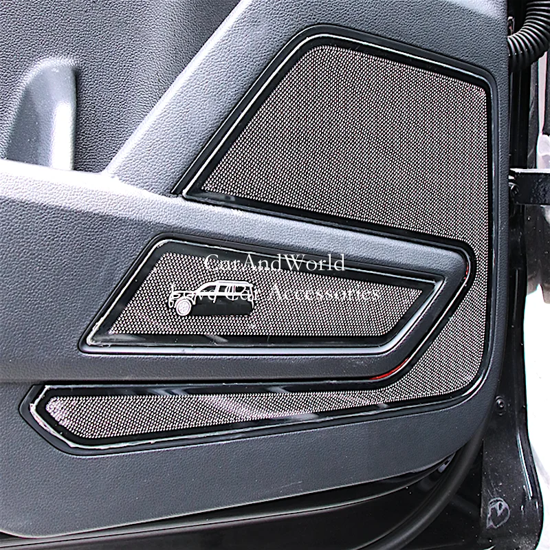 

For Volkswagen VW Teramont Atlas 2017-2020 Interior Door Speaker Ring Cover Audio Horn Sound Stereo Frame Trims Car Accessories