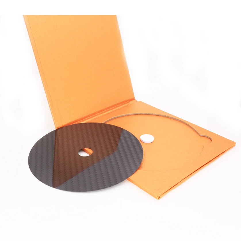 High Quality  0.2mm Carbon Fiber CD DVD Stabilizer Mat Top Tray Player Turntable