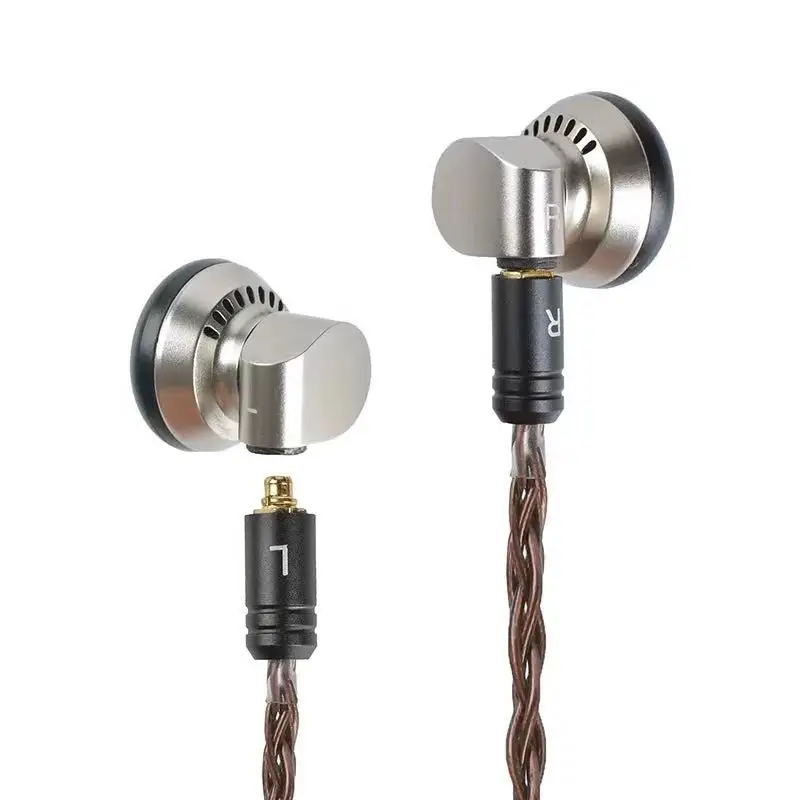 

Yincrow RW-1000 In Ear Metal Flat Head Earbuds Carbon fiber titanium crystal Diaphragm HiFi Earphone RW1000 With MMCX Interface