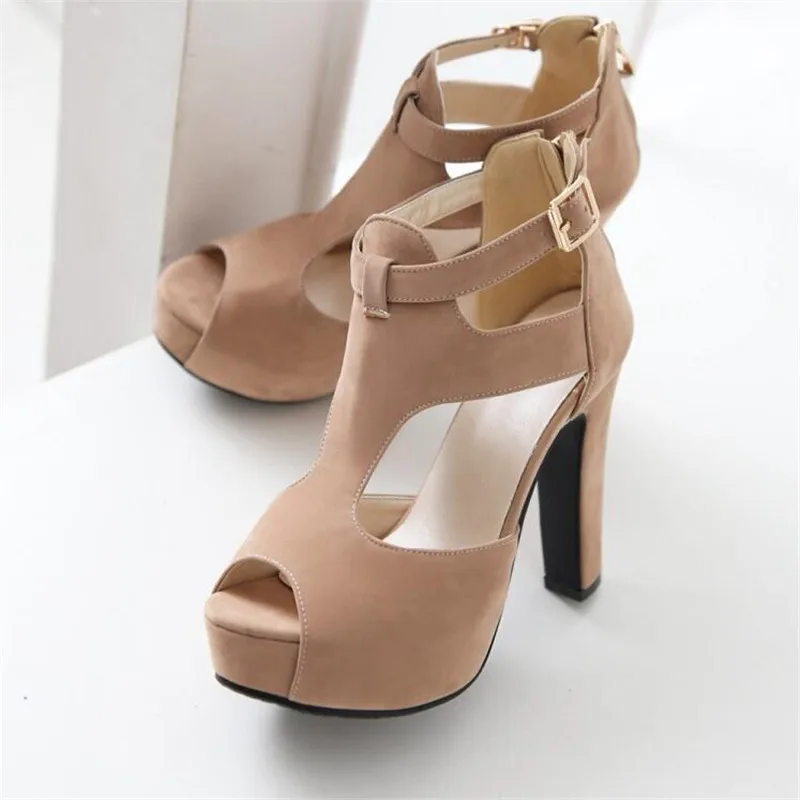 Dziewczฤce buty damskie czรณลenka wysokie obcasy platformowe buty Peep Toe Peep Toe sandaลy gladiatorki 12cm obcasy damskie obuwie rozmiar 31-43