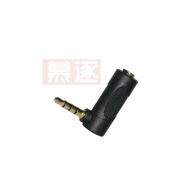 1 Stücke Gold 3,5mm 3 Pole Stereo 90 Grad Rechtwinklig Weibliche zu 3,5mm 4 Pole Männlichen Audio stecker L Form Jack Adapter Stecker