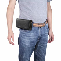 Leather Belt Clip Phone Case Men Waist Bag Holder For Xiaomi 13 Lite Mi 12T 11T 10T,Redmi Note 12 11 10 9 Pro 12S Holster Pouch