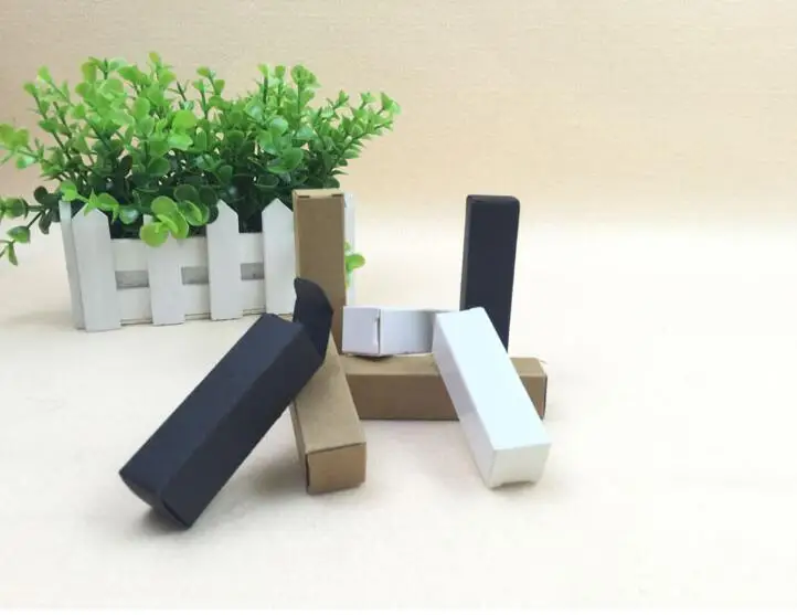 

Handmade Soap Candle Storage Boxes valve tubes 50pcs/lot-6*5*15cm White Black Kraft Paper Box Cosmetic Jar Craft