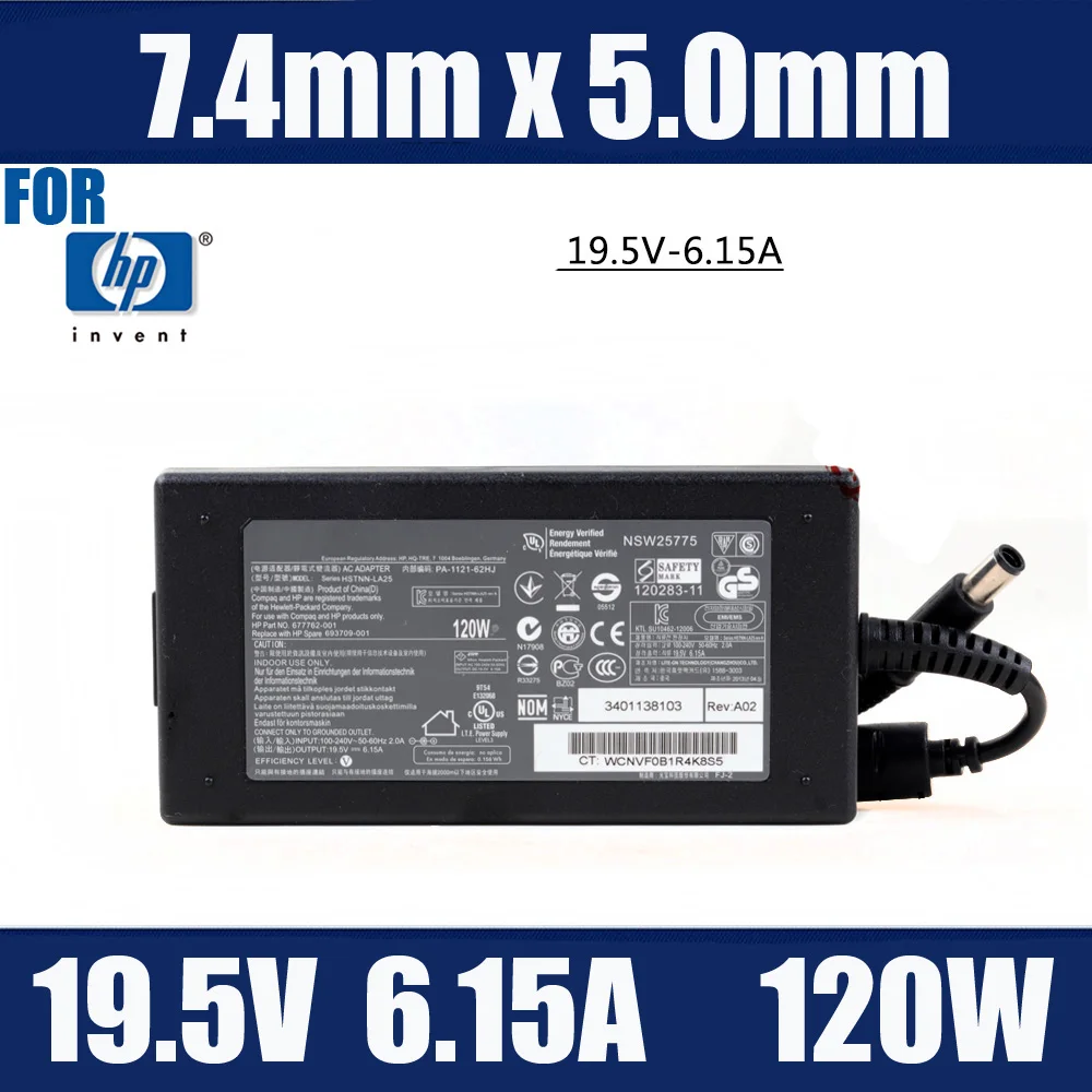 Original 19.5V 6.15A 120W FOR HP laptop power AC adapter charger 677762-002 801637-001 693709-001 645156-001 709984 HSTNN-LA25