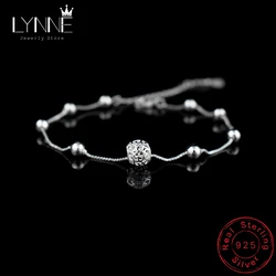 Hot Sale Fashion 925 Sterling Silver Anklet Chain Hollow Ball Pendant Anklets Bracelet Chain For Women's Wedding Jewelry Gift