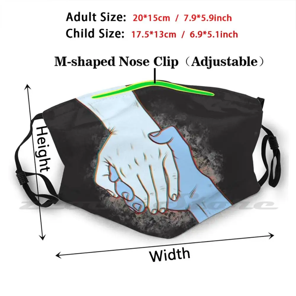 Come With Me Custom Pattern Washable Filter Pm2.5 Adult Kids Mask Comewithme Digitalart Exile Exilexile Hands Together Graphic