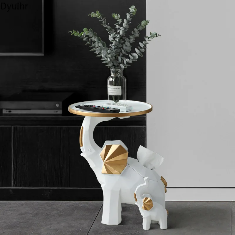 

Modern simplicity Elephant Floor-standing Storage Tray Resin Crafts Housewarming Gifts Home Living Room Tissue Box Decoration