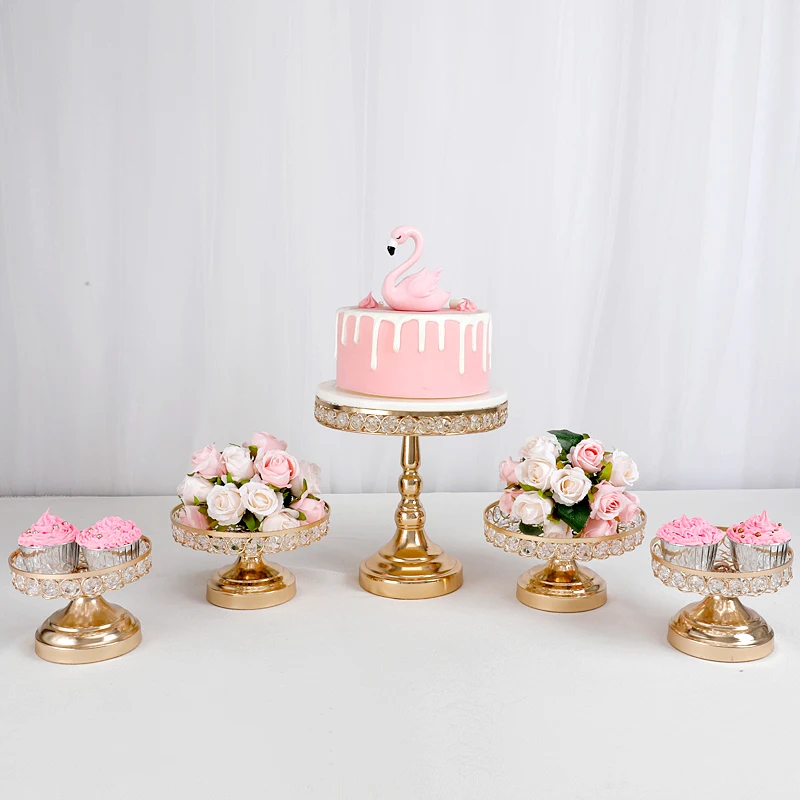 1 stücke Kristall Runde Kuchen Stehen Dessert Display Cupcake Steht