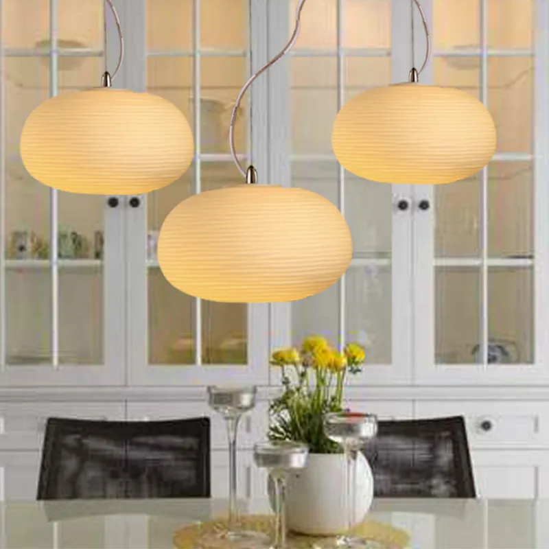 

milky white pendant lights E27 glass single head lamp for living room dining bedroom bedside restaurant cafe bar