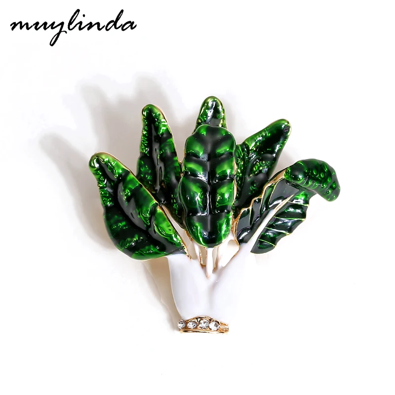 muylinda Cabbage Vegetables Brooch Fashion Enamel Pin Women Costume Brooches Jewelry Pins