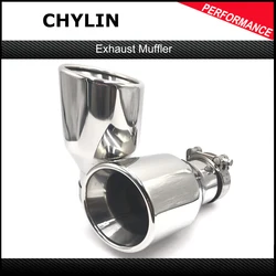 Newest Style Top Quality 304 Stainless Steel Universal Exhaust System End Pipe+Car Exhaust Tip 1 Piece