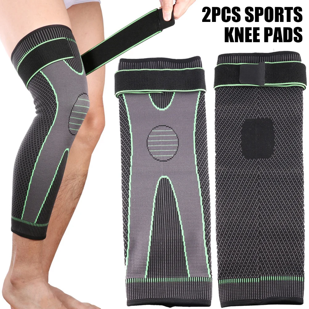 Long Knee Protector Brace Leg Sleeve Warm Knee Pads Calf Knee Support Brace Protector GDeals