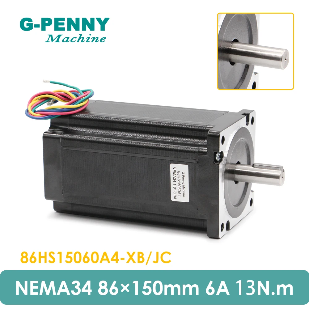 NEMA 34 CNC stepper motor 86X150mm 13Nm Stepper motor 6A L=152mm Stepper motor for CNC Engraving machine 3D printer