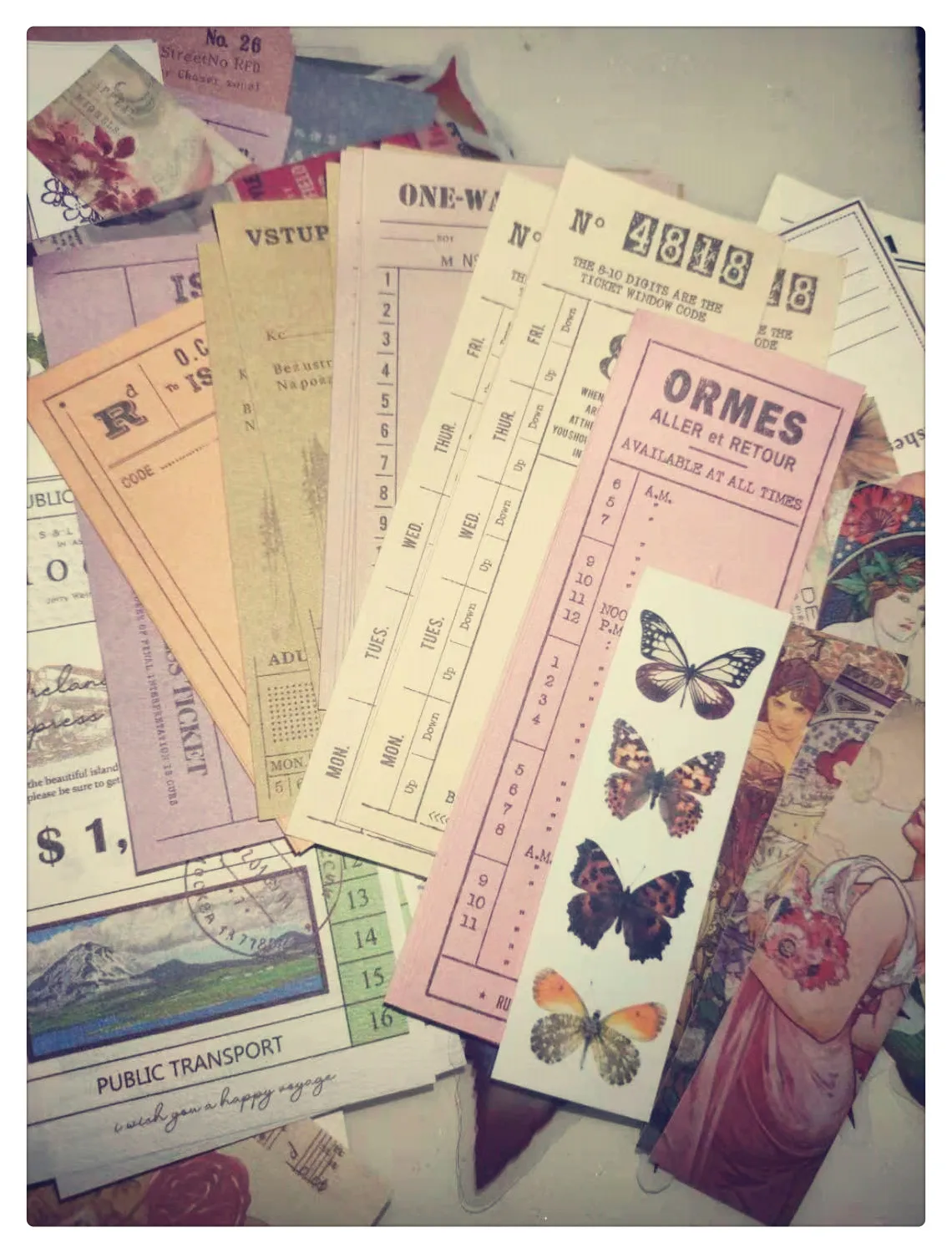 210 PcsRetro Plant Collection Notes VintageTicker Stickers Material Memo Stationery DIY Diary Planner Scrapbooking Label Journal