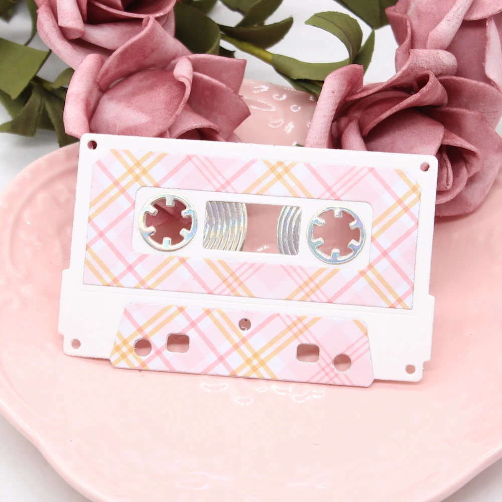 KSCRAFT Cute Cassette Tape Metal Cutting Dies Stencils for DIY Scrapbooking Decorative Embossing DIY Paper Cards