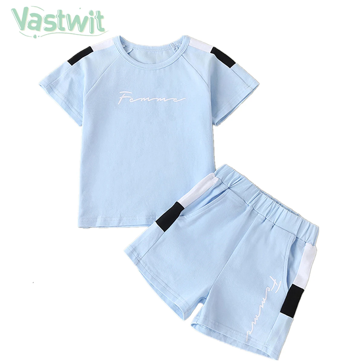

2PCS Toddler Kids Baby Boy Summer Clothes Short Sleeved Letter Print Sports T-Shirt+Shorts Hot Pant Outfits Casual Clothing Set
