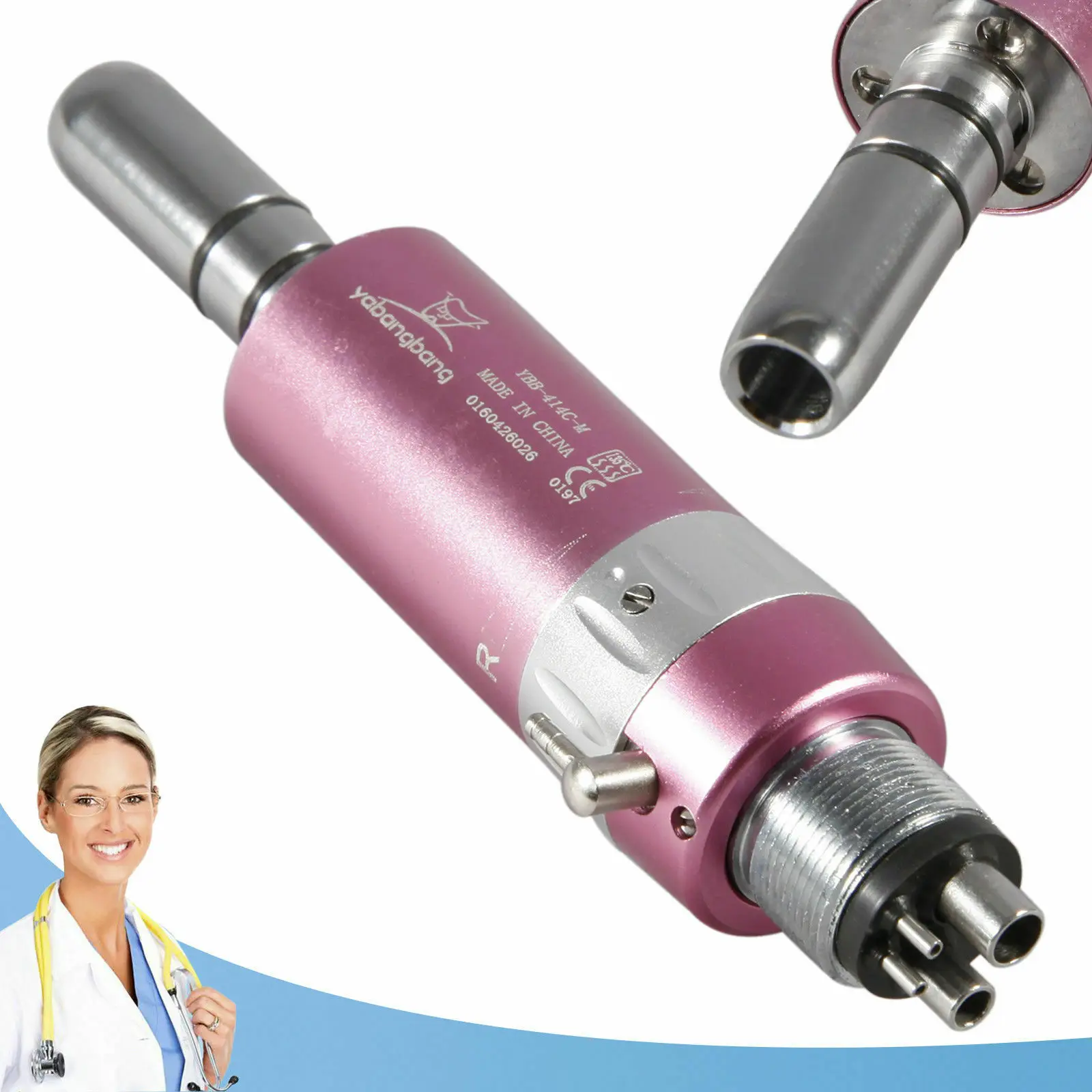 NSK Style Dental Low Speed Air Motor Micromotor 2/4H Handpiece Connector E-type