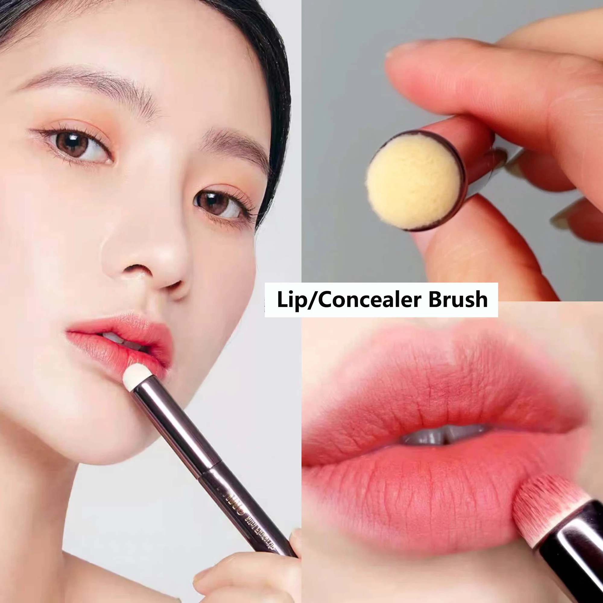 1Pcs KUMOFingertip Lippen Pinsel Concealer Pinsel Multifunktionale Lippenstift Matte Wisch Schönheit Gesicht Make-Up Pinsel Kosmetik Werkzeug