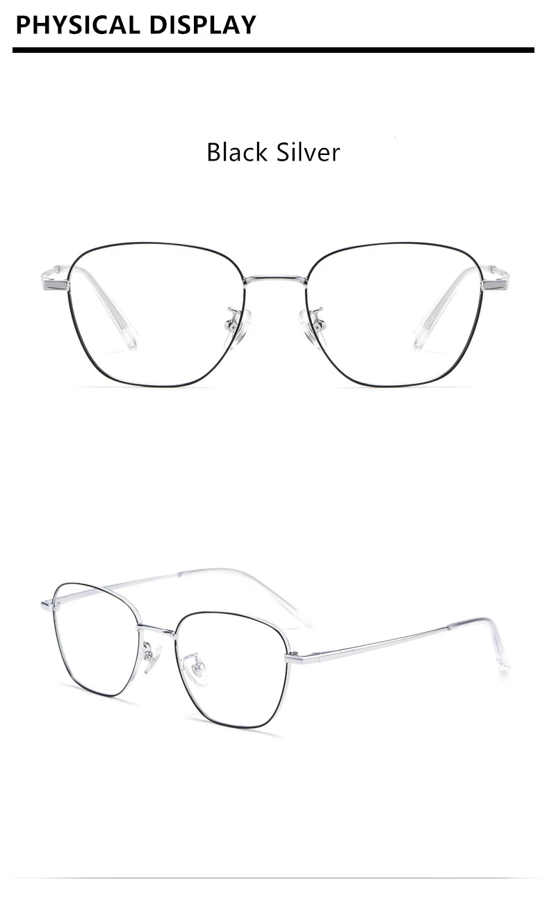 YIMARUILI Ultra-licht Mode Reinem Titan Brillen Rahmen männer Retro Runde Dekorative Optische Myopie Gläser Rahmen Frauen 9026JY – Detail 7