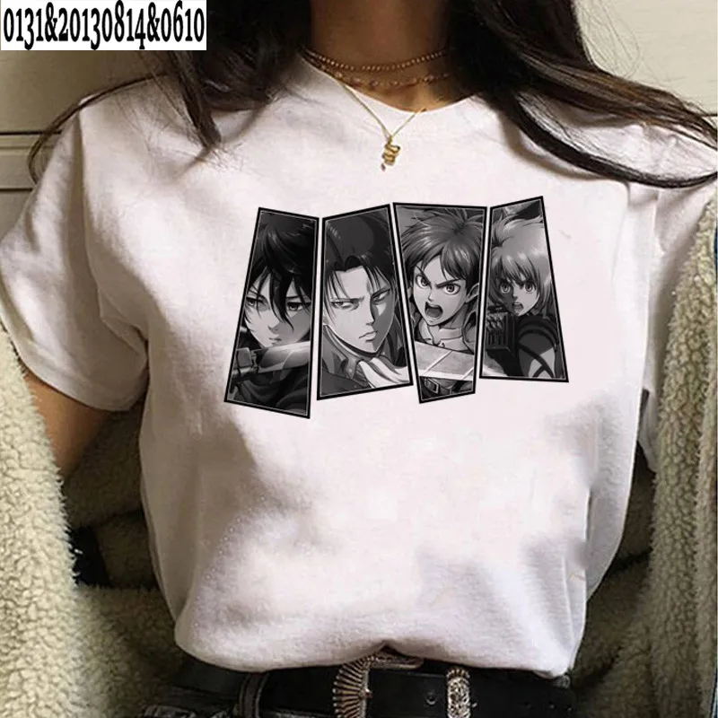 2021 Hot Japanese Anime T Shirt Woman Attack on Titan The Final Season T-shirt Kawaii Cartoon Titans Attack Graphic Tees Male