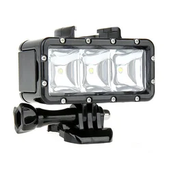 Underwater Light Diving Waterproof LED Lamp +Battery For GoPro Hero 78910113 Session 4 Xiaomi Yi 4K SJ6/8/10 EKEN H9 One X3 X4/5