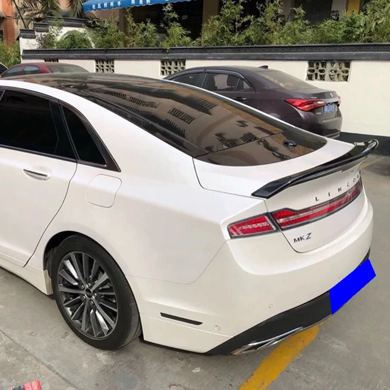 For Lincoln MKZ spoiler ABS material Primer and baking paint Car Rear Wing Trunk Lip Spoiler 2014 2015 2016 2017 2018 2019