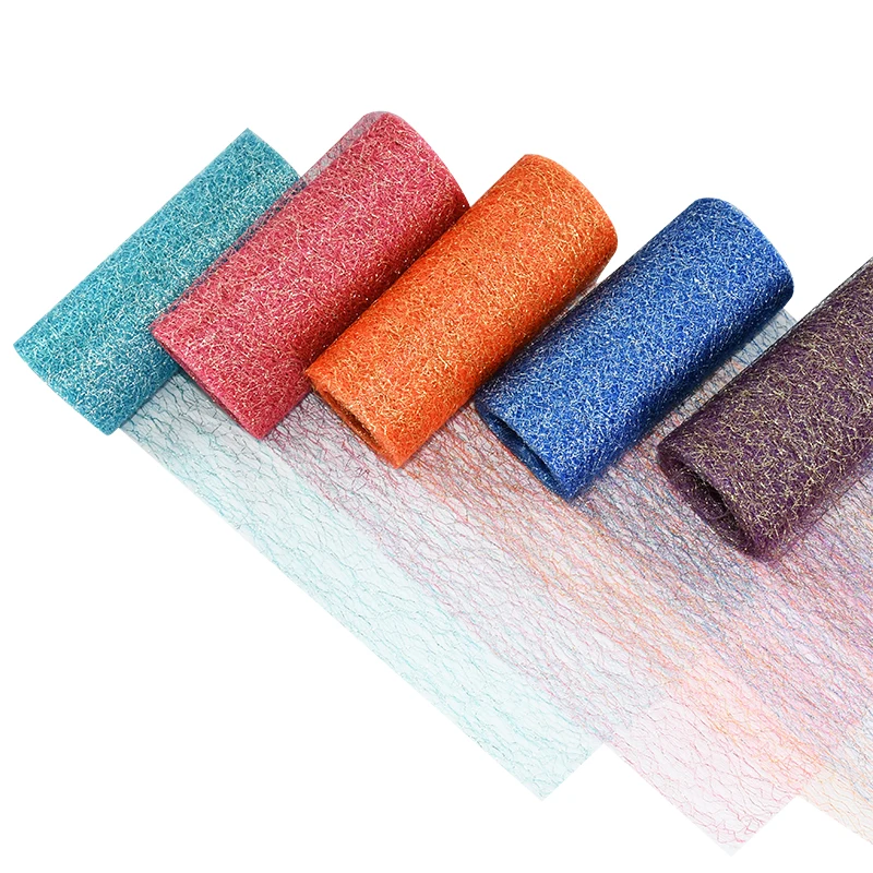 10Yards 15cm Glitter Tulle Rolls Sparkly Mesh Baby Shower DIY Tutu Skirt Organza Table Runner Wedding Decor Sewing Supplies