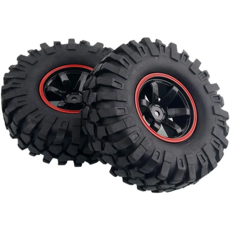 4Pcs 1.9 Inch 96mm 1/10 Scale Tires with Wheel Rim for 1/10 SCX10 Tamiya CC01 D90 CC01 RC Rock Crawler Parts