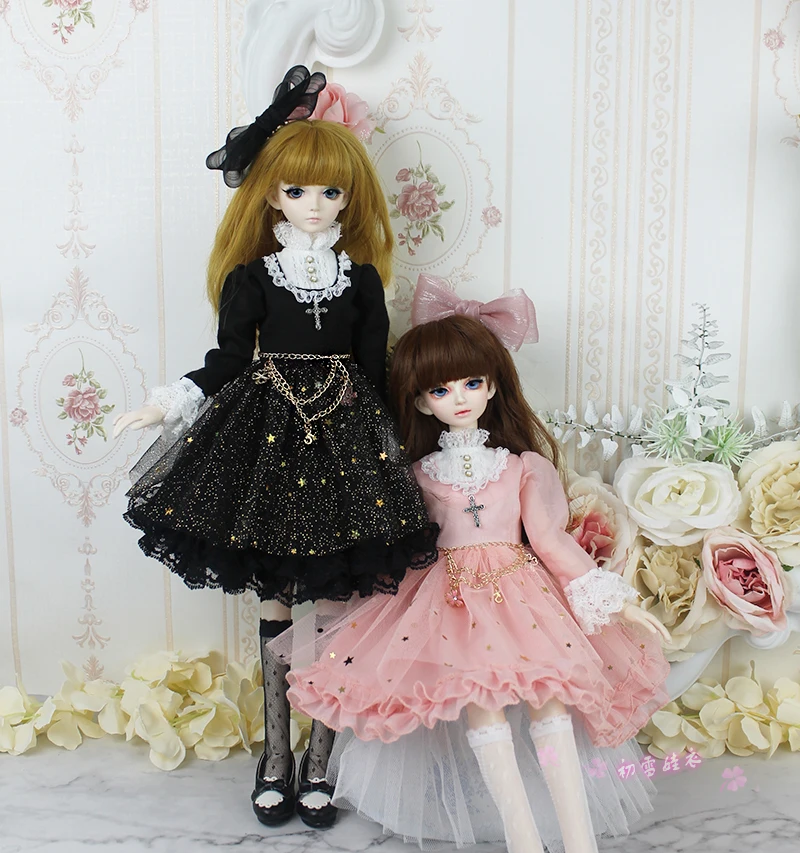 Roupas bjd escala 1/6 1/4 1/3, palácio lolita, vestido vintage estilo ocidental para bjd/sd yosd msd sd13, acessórios de boneca c0393