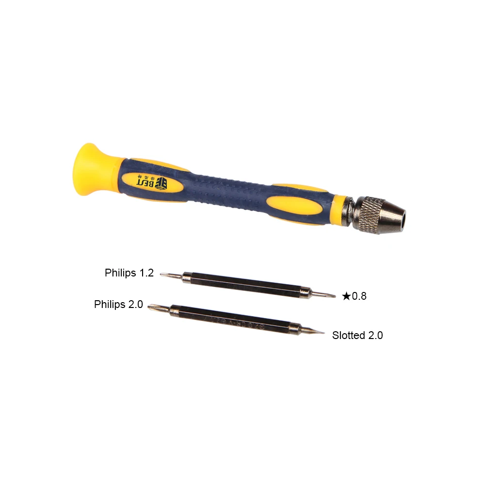 1pc conjunto de chave de fenda de precisão p2 1.2mm 2.0mm phillips 2.0mm bits entalhados para iphone xr xs 8 mais kits de ferramentas de reparo do telefone móvel