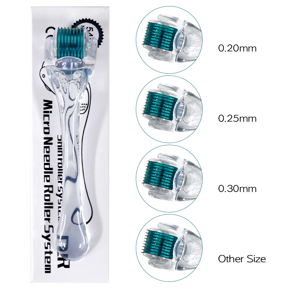 540 Derma Roller Microniddle Roller Voor Gezicht Microneedling 0.2/0.3Mm Naalden Lengte Titanium Dermoroller Mesoroller Voor Haar