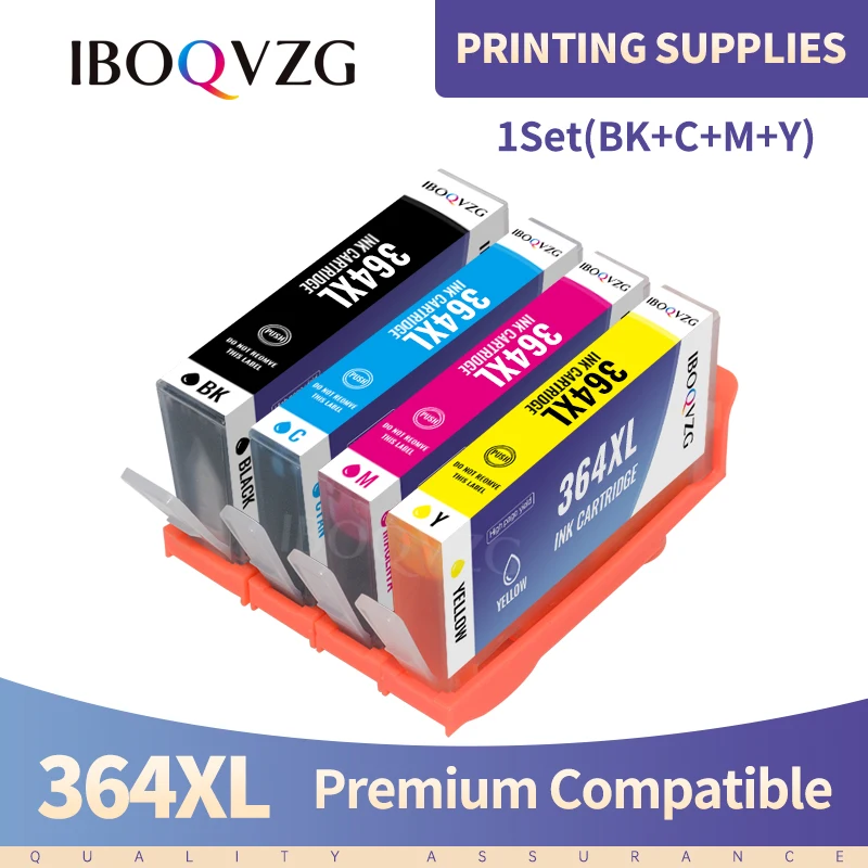 IBOQVZG Printer Ink Cartridge 364XL For HP 364 XL Replace for HP Photosmart 5510 5515 6510 B010a B109a B209a Deskjet 3070A