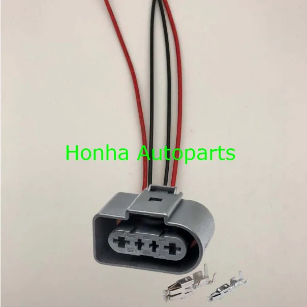 Free shipping DJ7045-3.5/6.3-21 Plastic Connector /Waterproof 4 Ways Terminal Connectors New 1J0919231 with wire or without wire